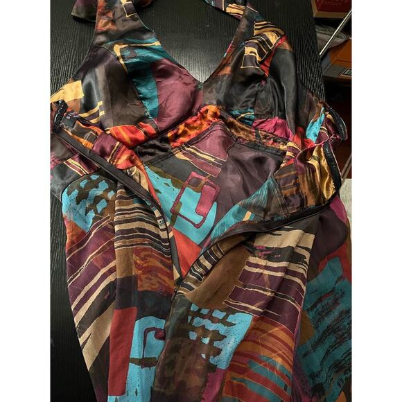 Vintage Y2K Signature by Robbie Bee Silk and Satin Sheath Dress - Picture 5 of 9